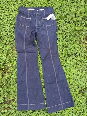 Pilcro and the Letterpress Womens Dark Indigo Boot Cut Jeans